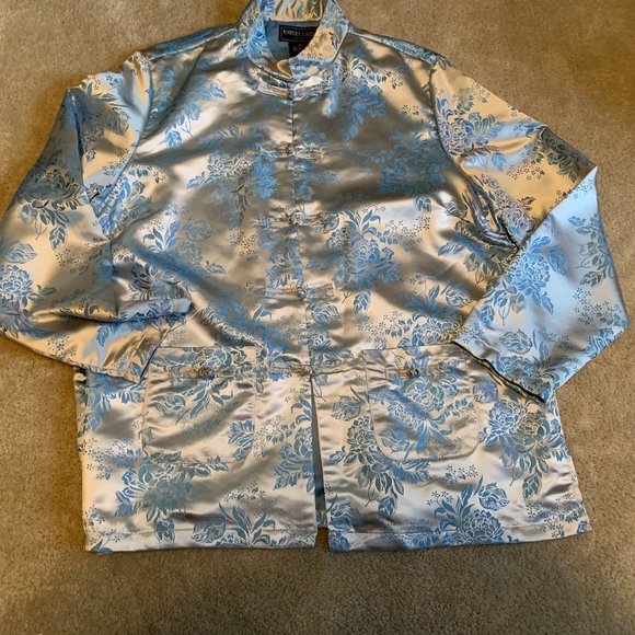 Robert Louis Silk Blend Oriental  Design Jacket XL - Picture 4 of 16